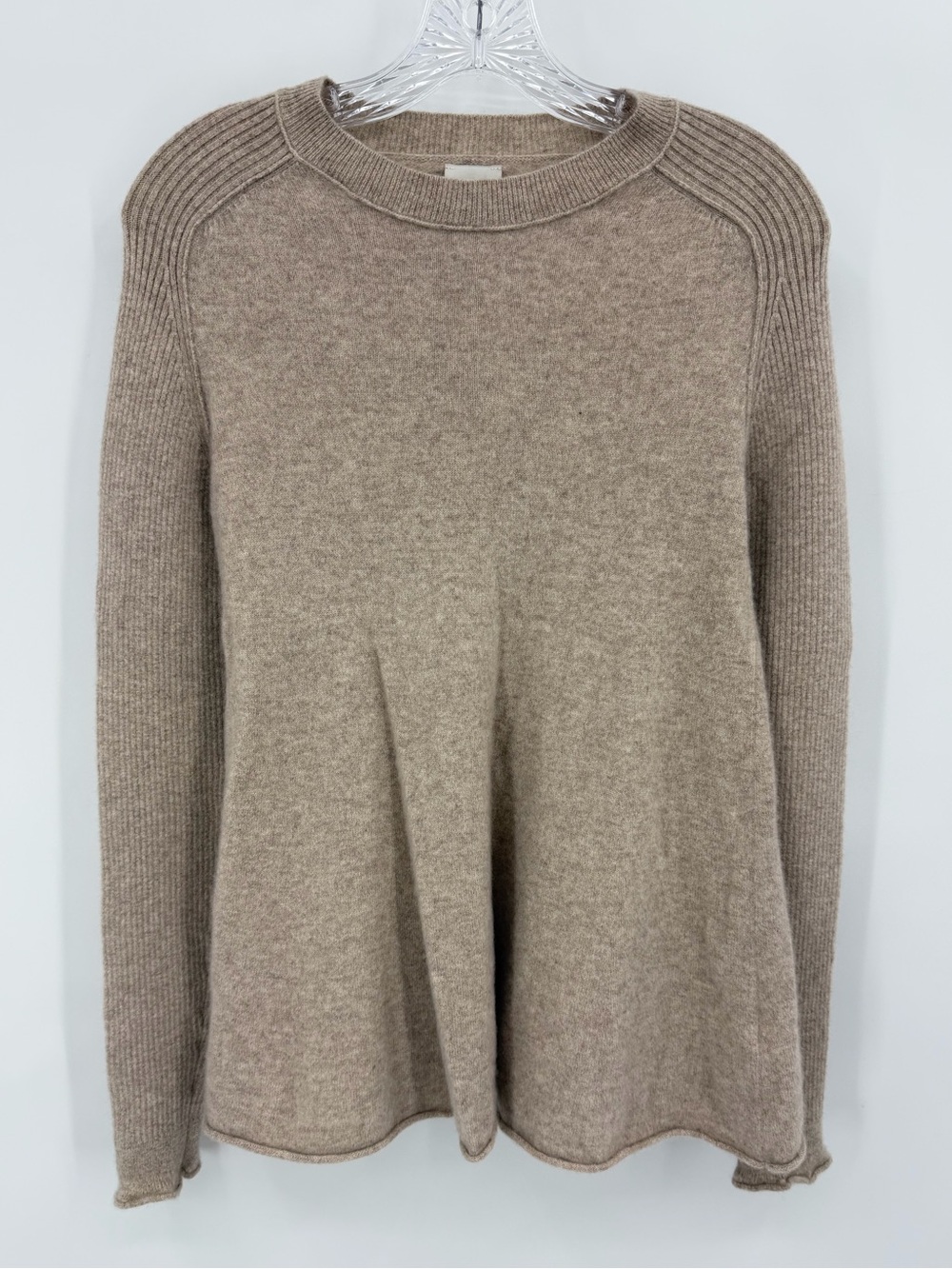 Anthropologie Maeve Cashmere Crewneck Sweater Tan Size M